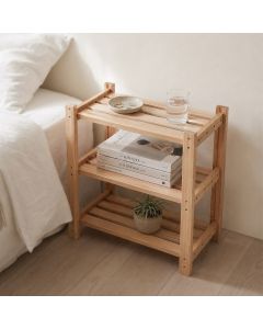 Estante Compacta com 3 Prateleiras Reguláveis para Decoração Organização e Apoio no Dia a Dia