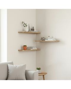 Kit 3 Paineis de Madeira Natural Eucalipto 1,8x20x40 Cm para Estantes e Arm&aacute;rios &Aacute;rea Interna