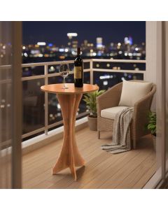 Mesa para Bar e Restaurante Geovani 60x60cm em Madeira Maciça - Amêndoa