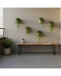 Prateleira Painel de Madeira Eucalipto 1,8x30x150 Cm para Cachepôs e Artesanato Área Interna